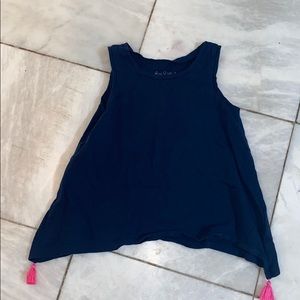 Kid’s Lilly Pulitzer Navy Tank with Tassels